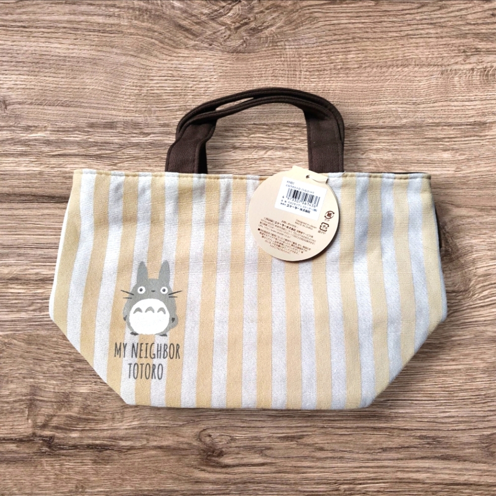 Studio Ghibli Skater Striped Totoro Canvas Tote Bag--Small NWT